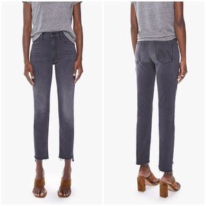 Mother Denim Mid Rise Dazzler Ankle Step Fray in Stargazing